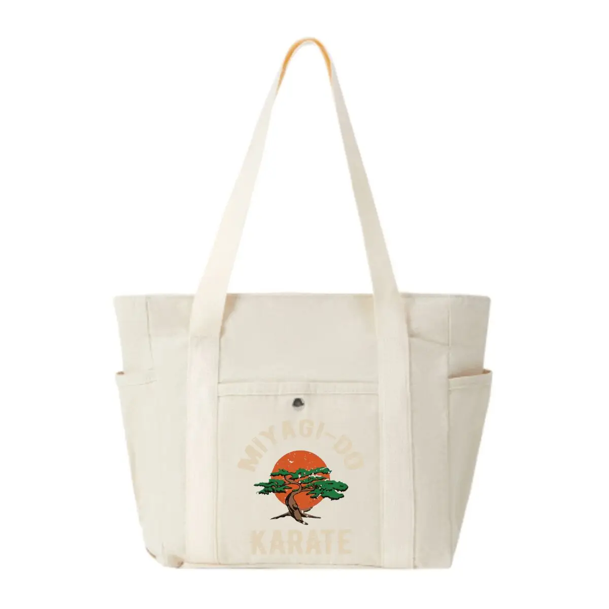 

Miyagi-Do Karate Art Тематический дизайн Вместительная сумка через плечо с несколькими внешними карманами на молнии