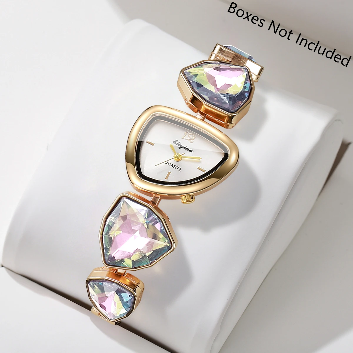 Elegant Rhinestone Bracelet Strap Women Watches Fashion Irregular Dial Ladies Quartz Wristwatch Reloj Mujer (Without Box) image 2