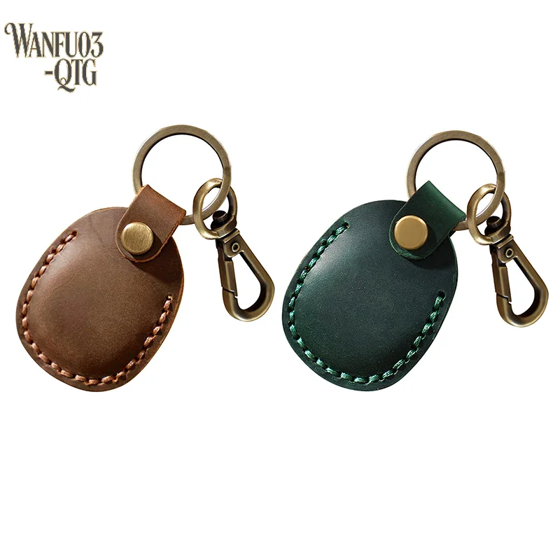 Hot Sale  Suitable For AirTag Leather Keychain CaseAirtag Locator Holster PU Access Card Case