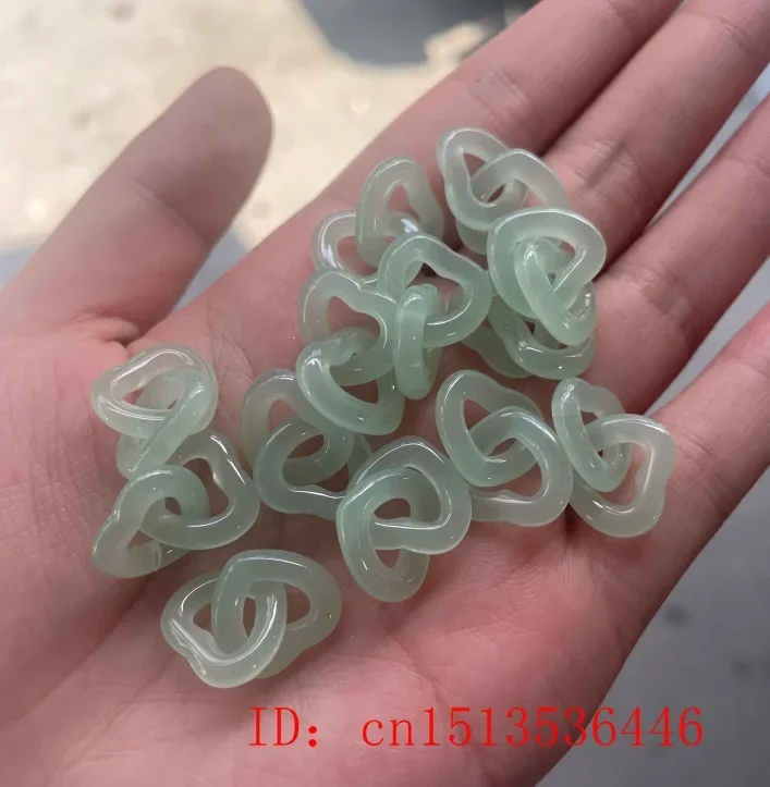 5pc imitacja Jade podwójny pierścień wisiorek mężczyźni w kształcie serca naszyjnik w stylu Vintage rzeźbione amulety biżuteria prawdziwe naszyjniki chalcedon — zdjęcie 5