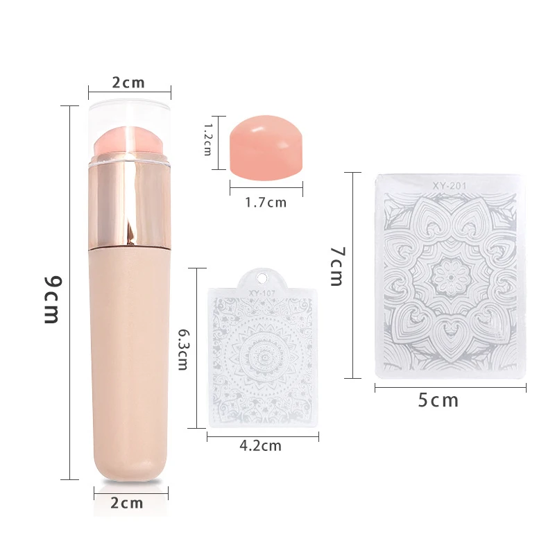 Nail Arts Silicone Applicator Sticks Reusable Chrome Glitter Applying Manicure Tool New Easy-Daub Pigment Silicone Nail Brush