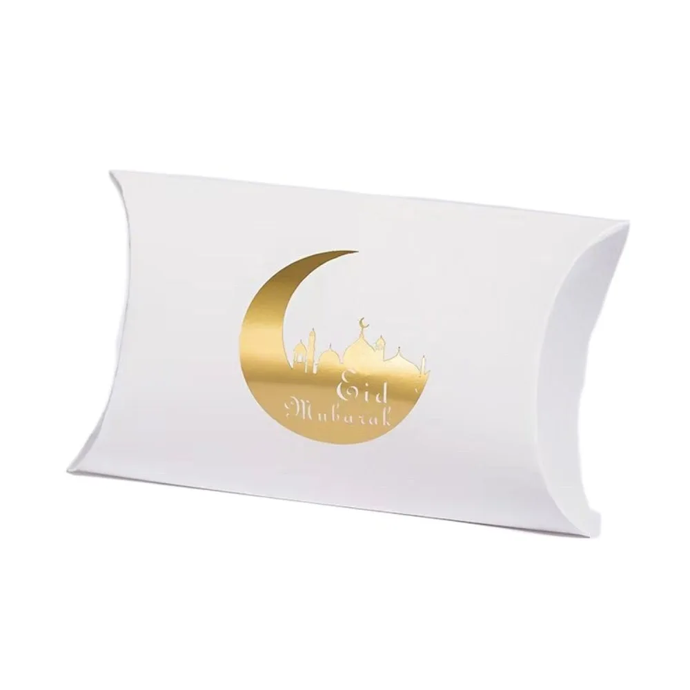 

10Pcs Crescent Design Ramadan Gifts Packaging Moon Star Pattern Foldable Candy Bag Eid Mubarak Multi-functional