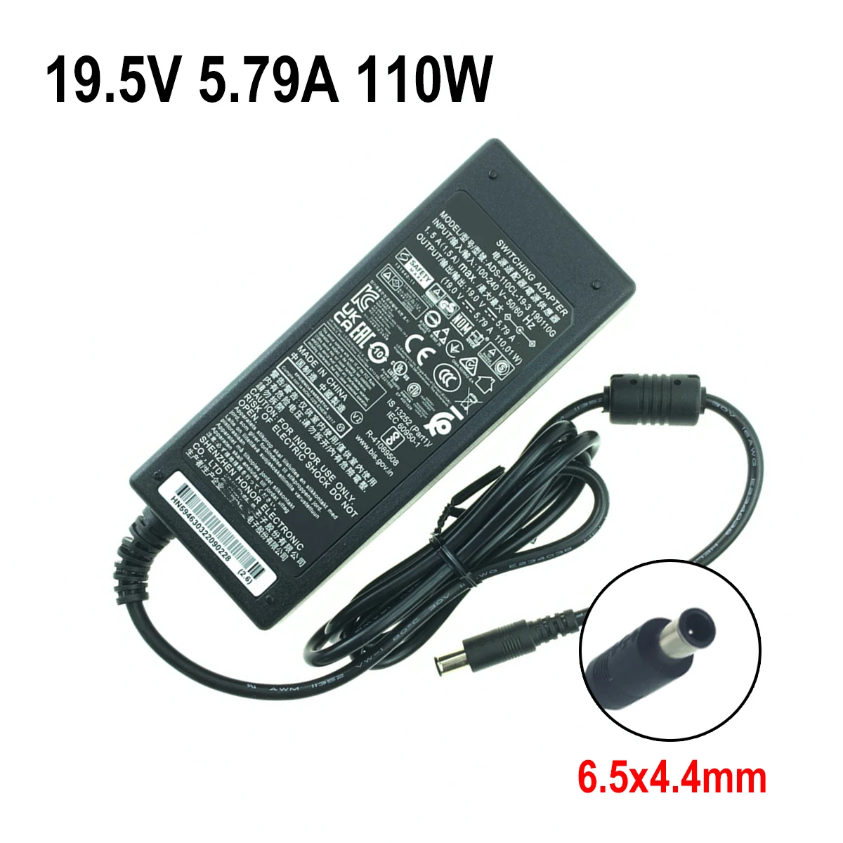 19V 5.79A 110W ADS-110CL-19-3 AC Adapter For LG MONITOR 34UM88P 34UC89G 34UC87C 34UM95C 34UC97C PF1500G 34UM67 PF1000U 34UC88