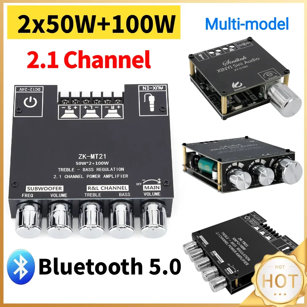 

BT 5.0 TPA3116D2 Power Audio Amplifier Board 2x100W Amplifier Board Speaker Stereo Audio AMP Stereo Treble And Bass Adjustment
