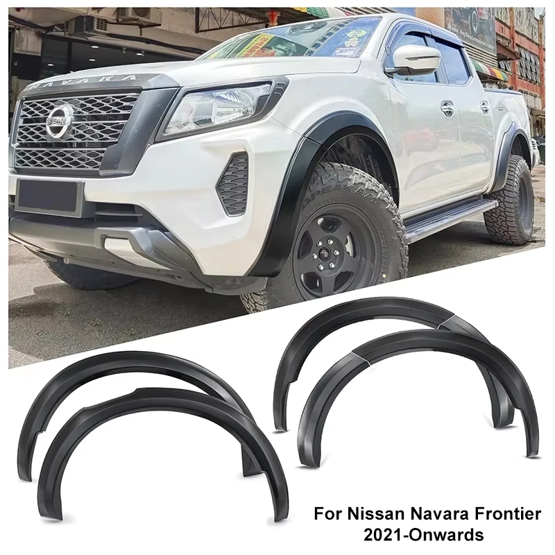 

Slim Style Car Fender Flares Wheel Arch Guard For Nissan Navara Frontier NP300 D23 2021-2025 6PCS Eyebrow Mudguards Widen 30mm
