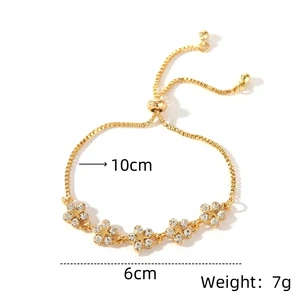 Luxuskristallblume Zirkonia Kubisches Panger -Armband für Frauen, runder Schmetterling, helles Strassarmband, koreanischer Schmuck, neu 8 Hauptverkaufsarmbandhelligkeit - №7