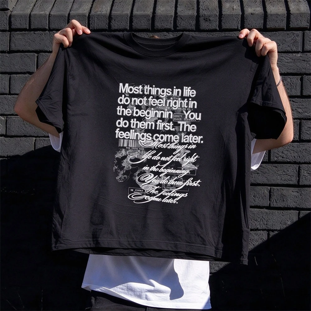 Tops featuring trendy, fashion-forward prints, Y2K Harajuku style, retro millennial style, loose and oversized, unisex