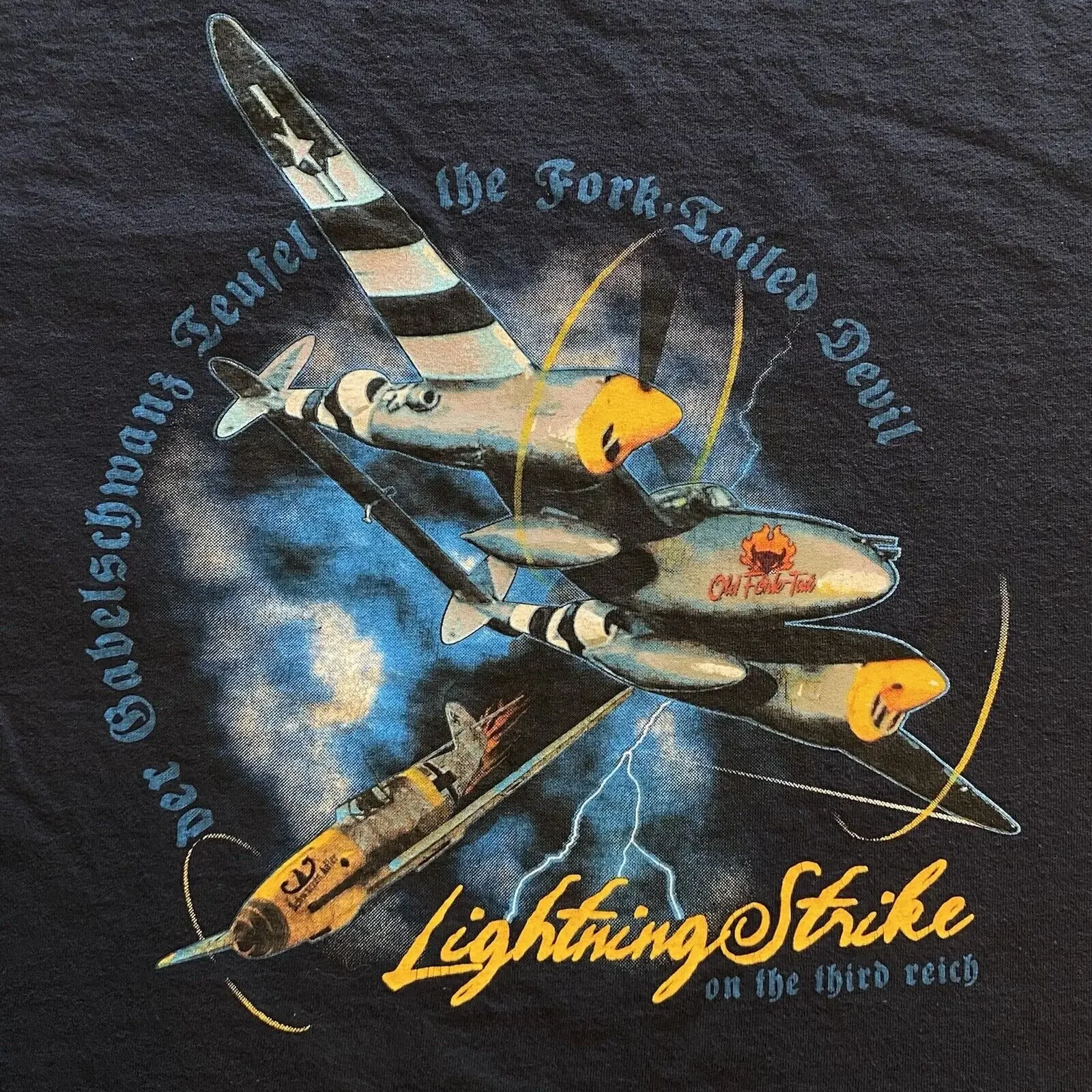 WWII US Air Force P-38 Lightning Fighter T Shirt. New 100% Cotton Short Sleeve O-Neck Casual T-shirts Loose Top Size S-3XL