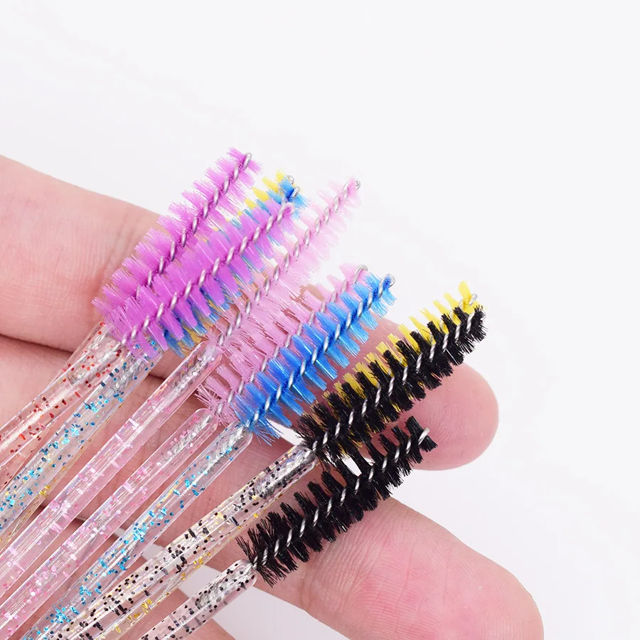 Brosses à cils de poulet, outils d'extension de cils, baguettes applicateur de mascara, Végétcosmétiques, 100 pièces