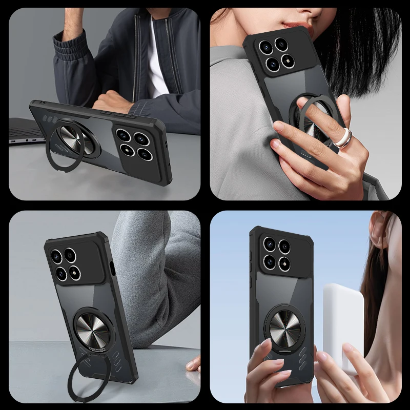 مغناطيسي 360 ° حافظة تبريد بحامل دوران لهاتف Redmi K90 Pro Max K80 K70 Pro Ultra K70E غطاء شفاف مقاوم للصدمات #4