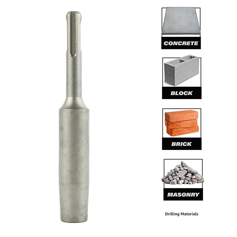 ABFU-2Pc SDS Plus Driver per asta di terra 12 mm Martello per palo di terra Trapano Asta di messa a terra Cacciavite per asta di messa a terra in metallo Utensile elettrico
