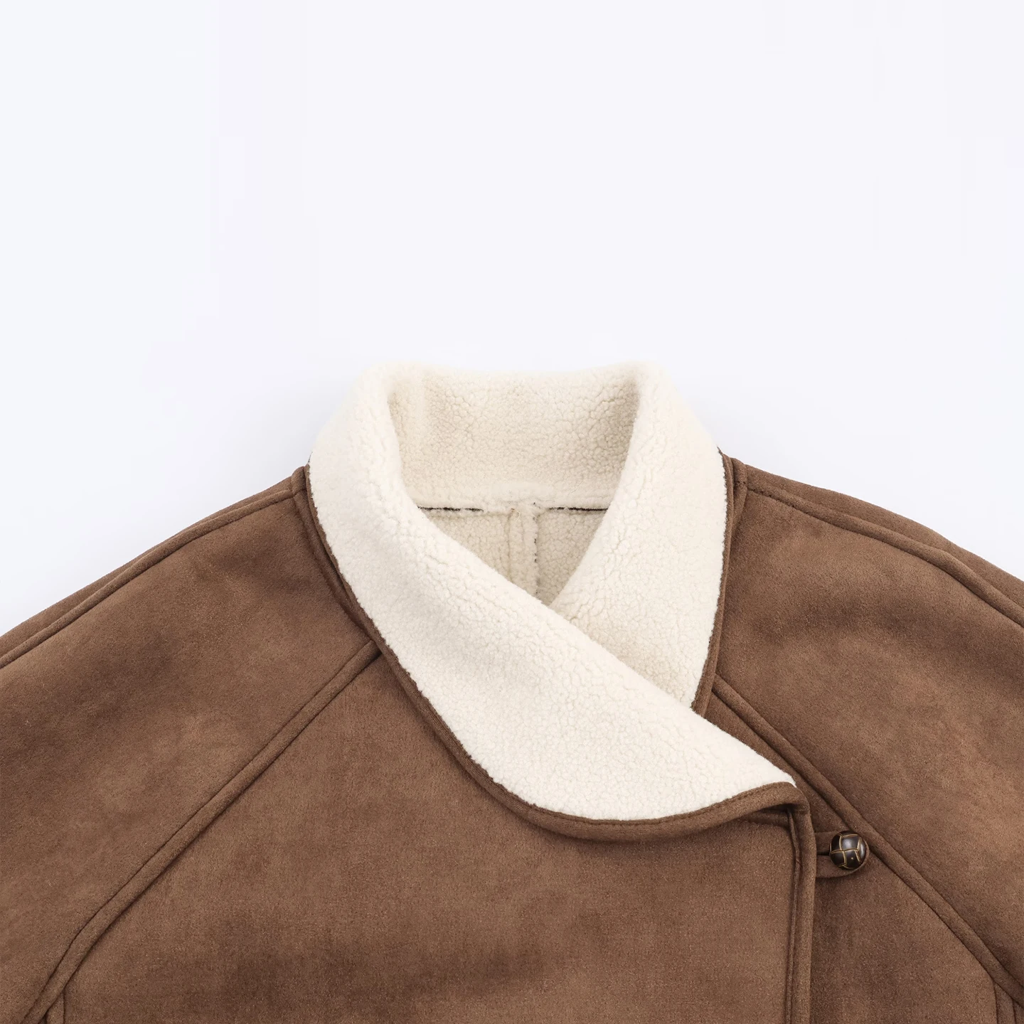 เสื้อโค้ทขนสัตว์เทียมแบบหลวมสำหรับผู้หญิง ปกเสื้อแบบวินเทจ แขนยาว ติดกระดุม รุ่นใหม่ล่าสุดสำหรับฤดูใบไม้ร่วง