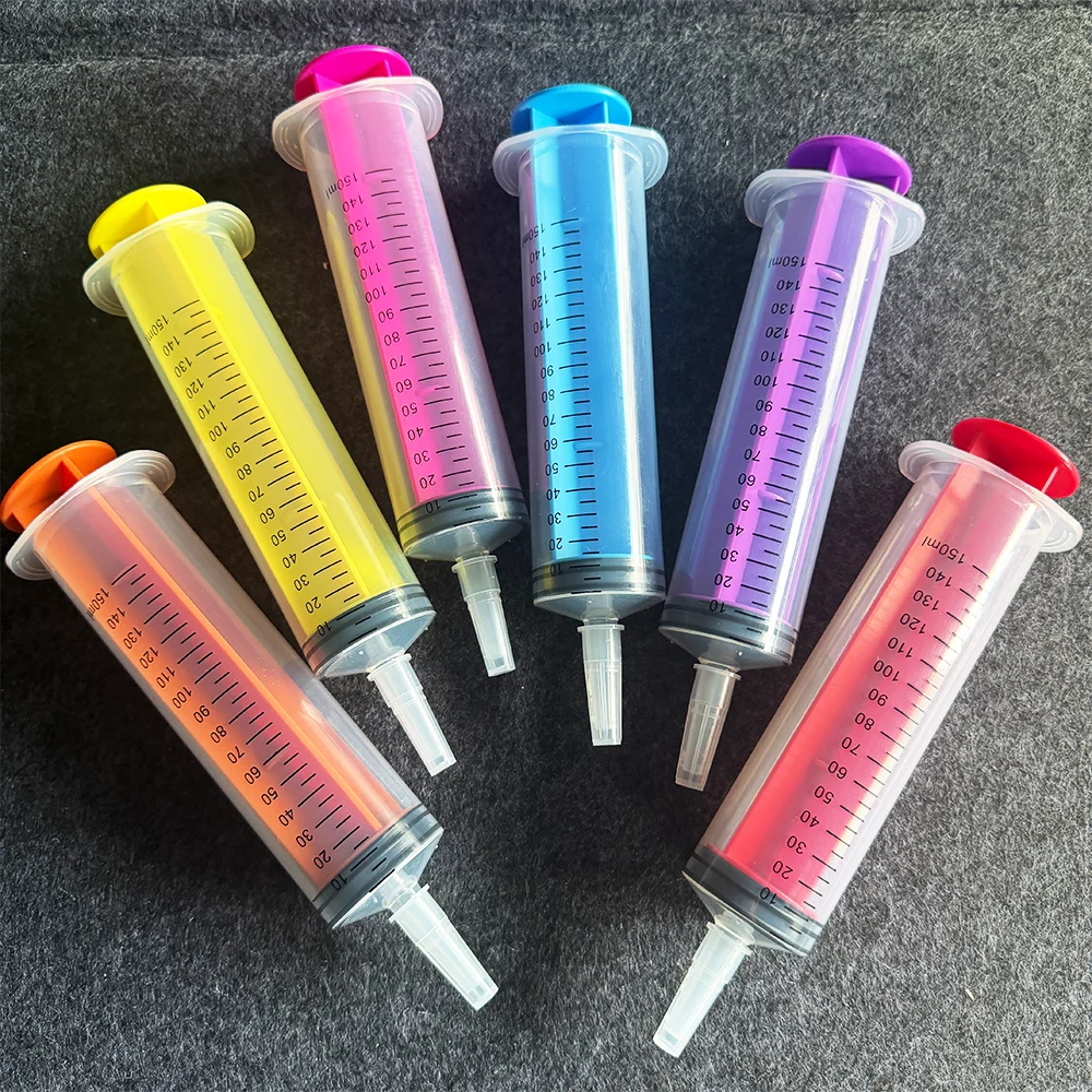 150ml Large-Capacity Colored Syringe Without Needle, a Versatile Tool for Home, Industrial, Pet, and Laboratory Use