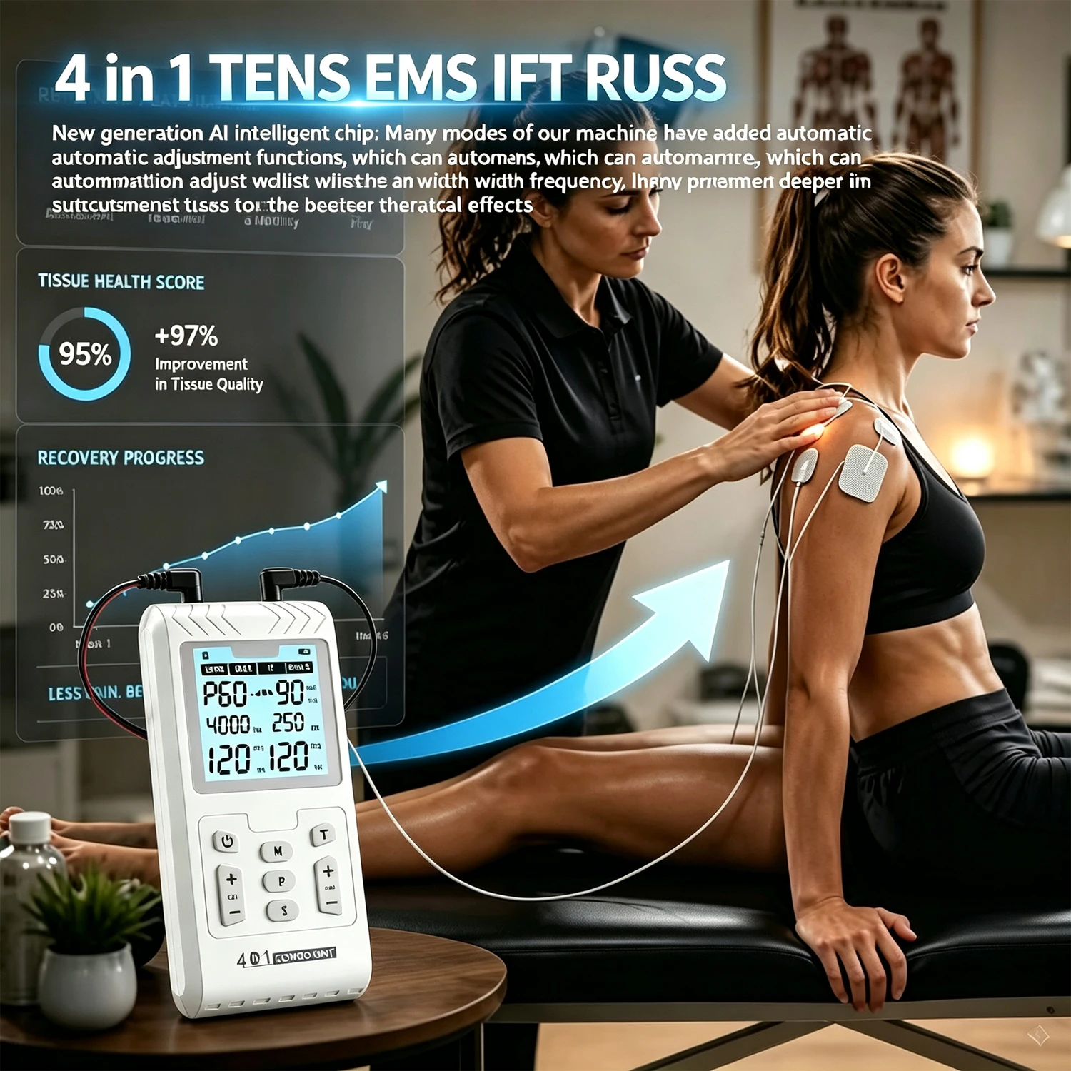 Doctor Recommend Neuromuscular Re-education EMS TENS Russian Muscle Stimulator IFT Machine Physiotherapy