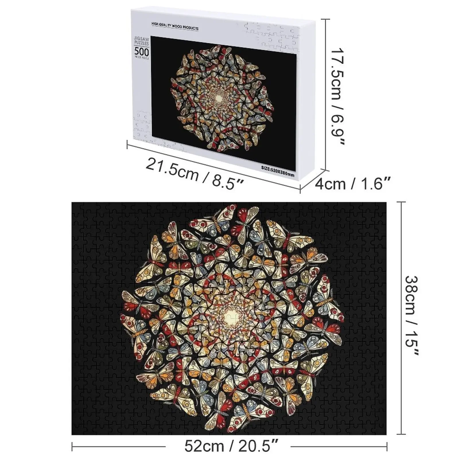 M.C. Escher - Circle Limit with Butterflies Jigsaw Puzzle Personalized Gift Married Personalized Toys Puzzle