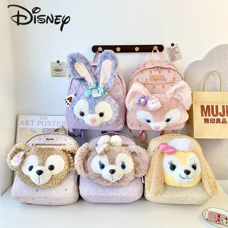 Disney 2024 New Girl Doll Backpack Fashion High Quality Women's Backpack Cartoon Small Fresh Large Capacity Student Backpack