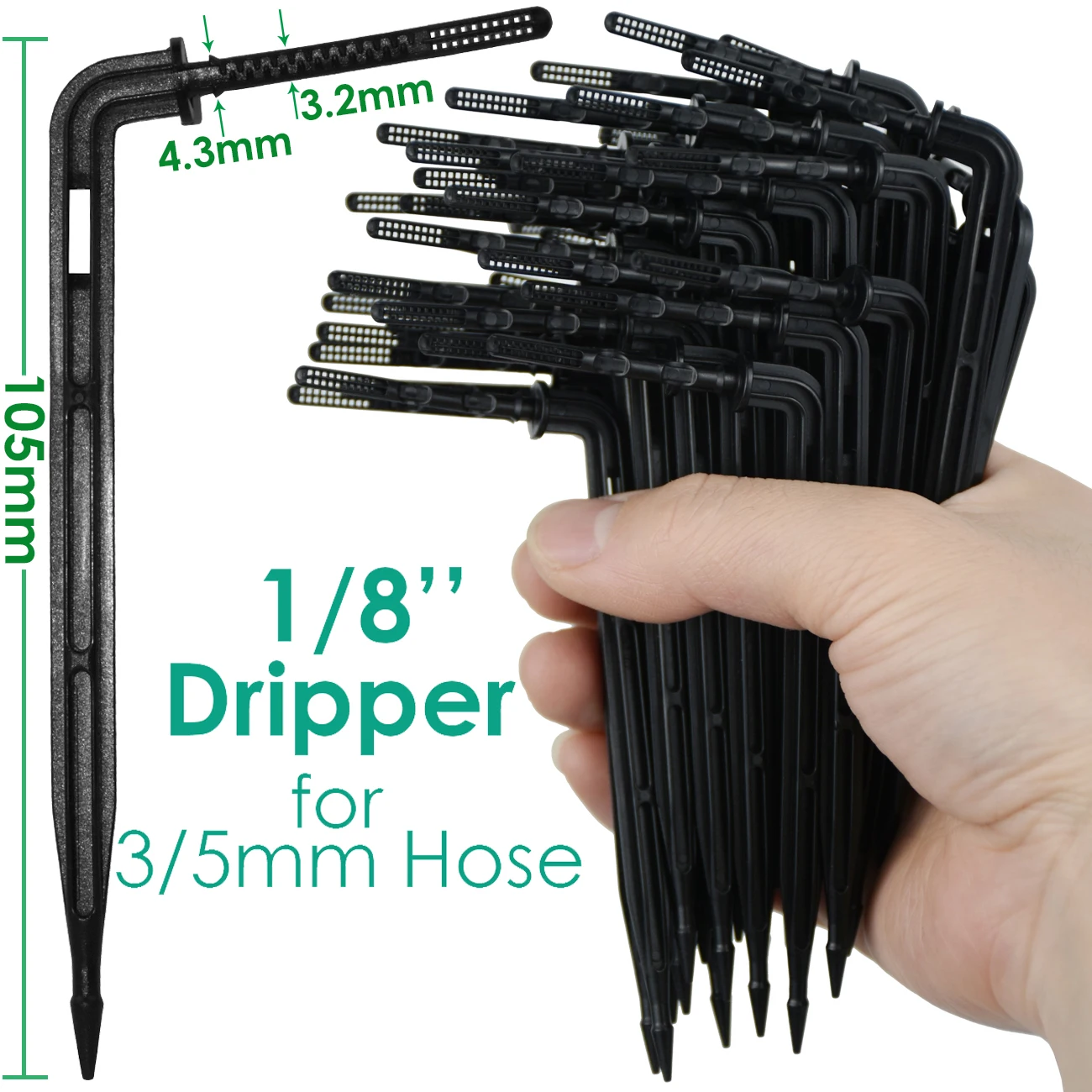 KESLA 25PCS Bend Arrow Dripper Micro Drip Irrigation Kit Emitters for 3/5mm Hose Garden Watering Saving Micro Dripper Greenhouse