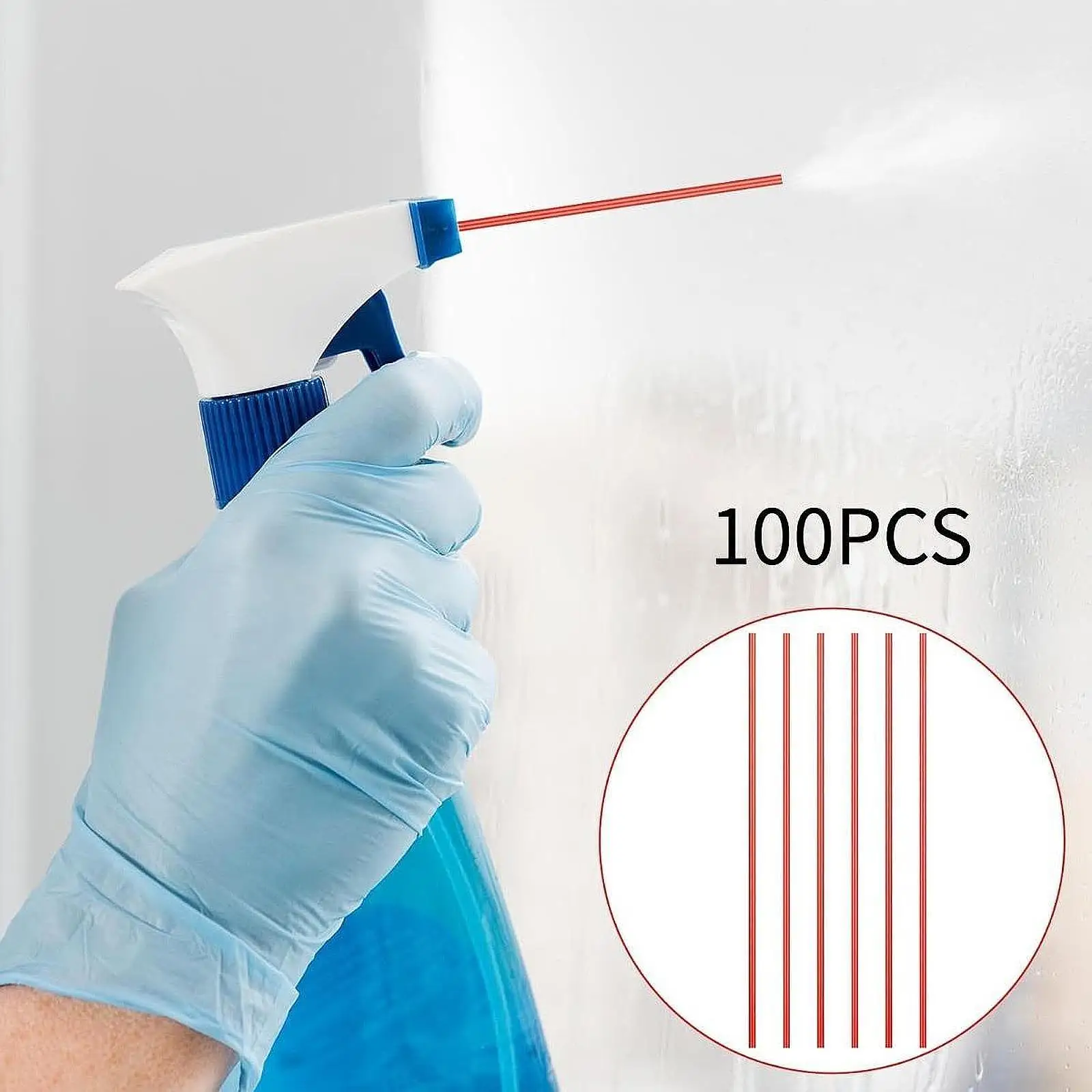 Replacement Spray Can Nozzle Tubes 100 Pack Durable Plastic Extension Tube for Narrow Space Paint Oil Cleaner