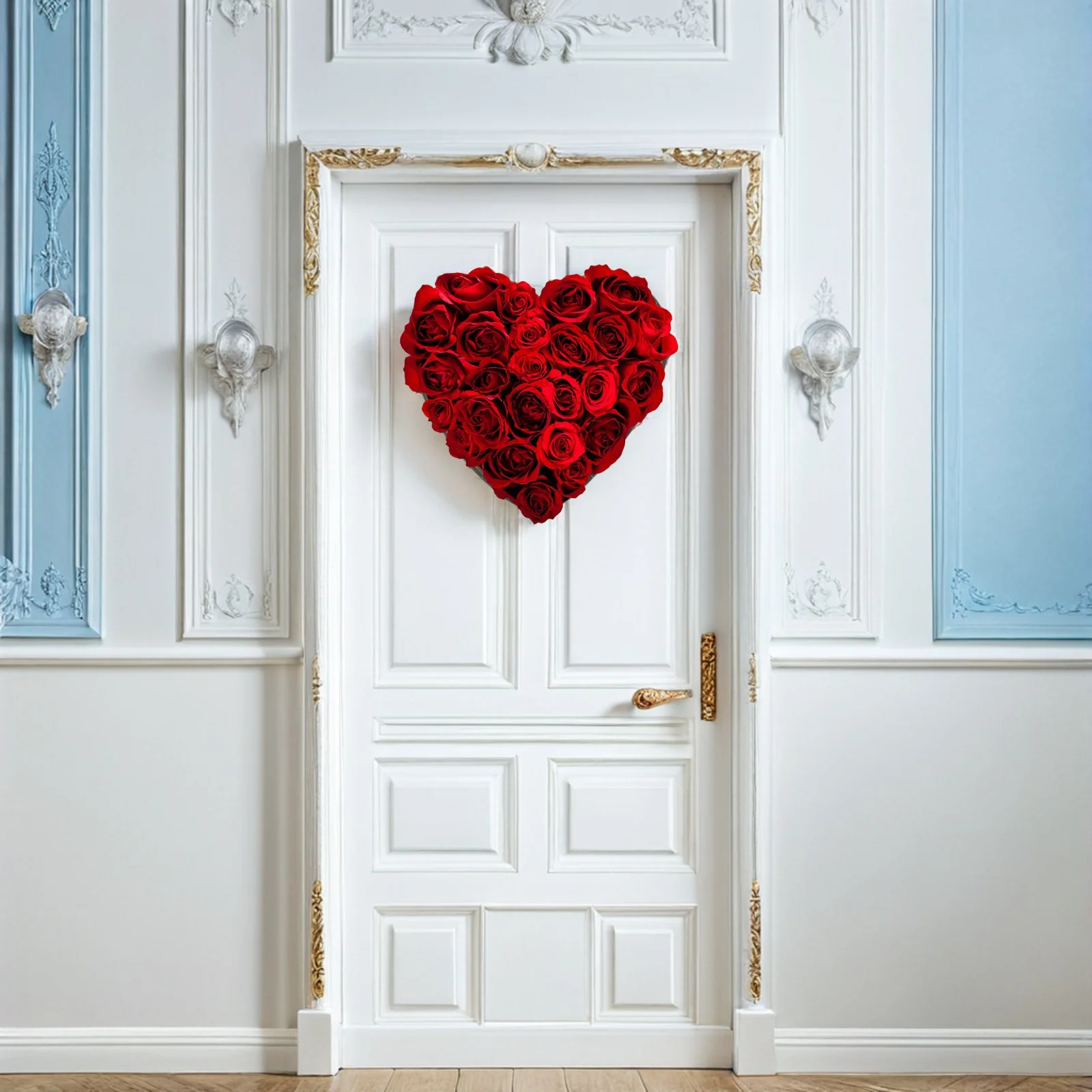 

2pcs Heart Shaped Wreath Frames For Valentine'S Day Flower Arrangement Base Table Centerpiece Wedding Decor Hanging Wall Display