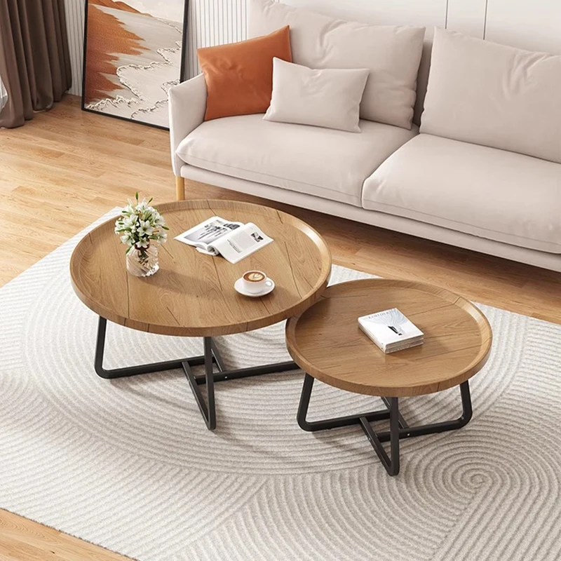 Designer Round Coffee Table Tray Free Shipping Unique Simple Low Side Table Hardcover Stolik Kawowy Living Room Accessories