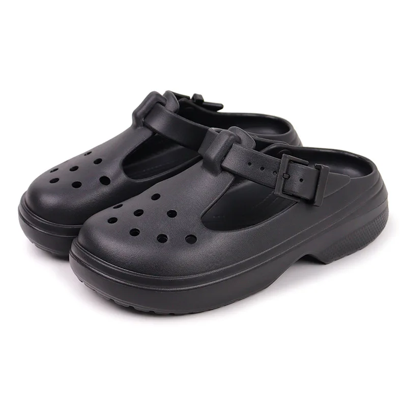 

2026 Women Cushion Sandals Cloud Platform Clogs Summer Slip On Sandals EVA Garden Shoes Outdoor Beach Slides Anti-slip Mules