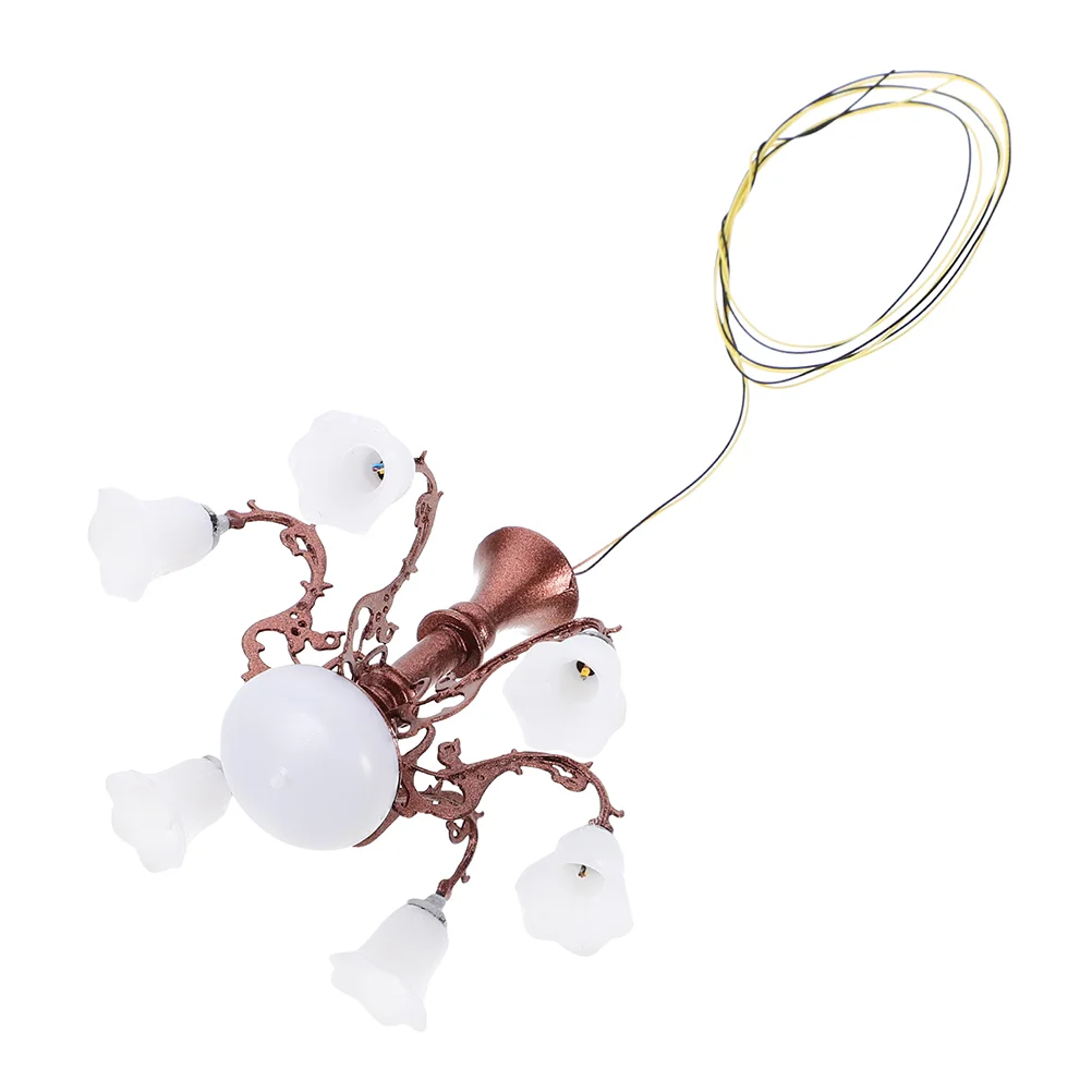 Model Chandelier Miniature Lamp Dollhouse Micro Landscaping Light Tiny Ceiling Craft Lights Furniture