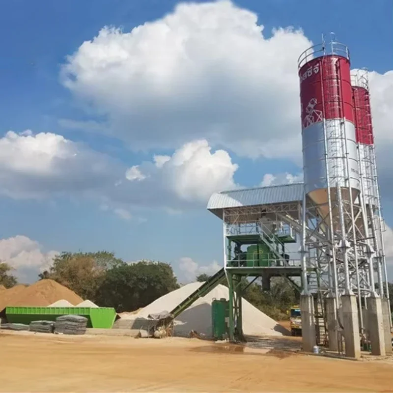 YG 50m3/h HZS50 WET Mix Concrete Batching Plant with BOSURE Control System