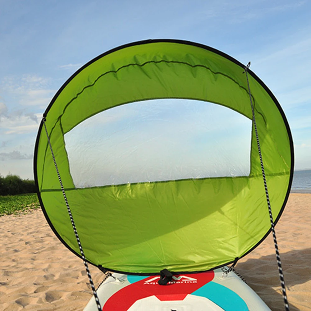 Vela de paleta emergente para Kayak plegable de 46 pulgadas con ventana transparente para canoa, accesorios inflables para barcos