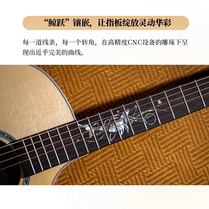 Kepma S421 Folk Guitar Spruce Mahogany Solid Wood With Bag