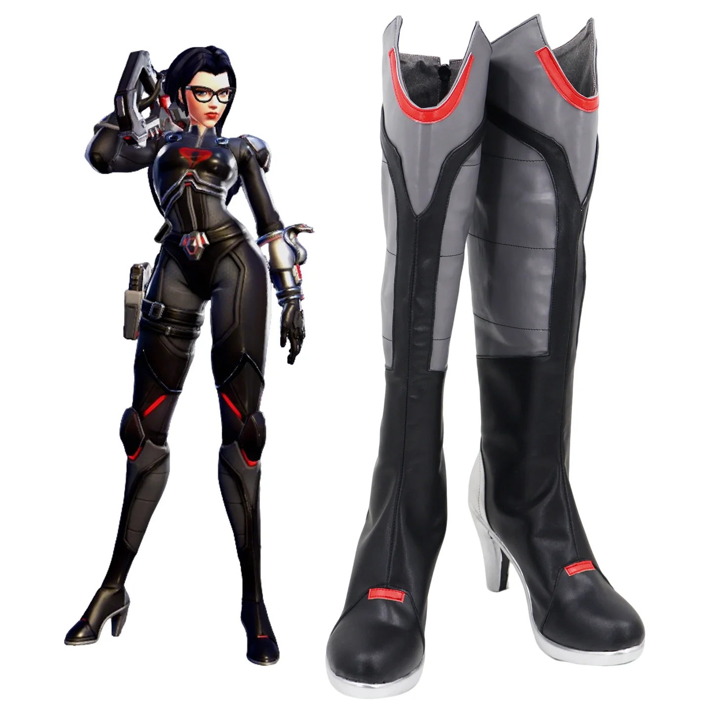 

Game Anime Cosplay Shoes Widowmaker Overwatch Boots Halloween Party Costume Accessories Custom Made