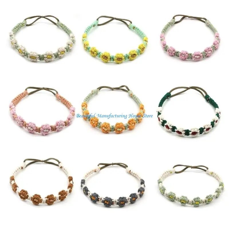 

E56A Фестивальный цветок повязка для волос BohoStyle Tube повязка на голову женские вечерние аксессуары для волос