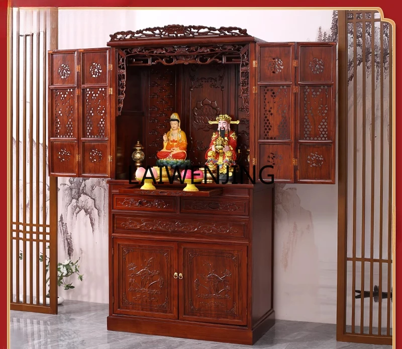 

HLZ Buddhist niche vertical cabinet household Buddhist cabinet with door offering table Buddhist platform offering table