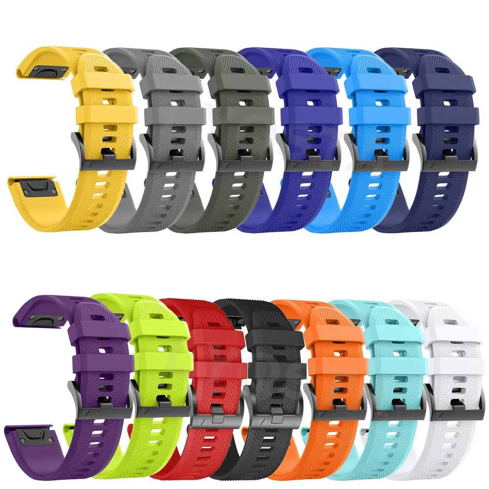 22mm 26mm Camo Silicone Strap For Garmin Fenix 7X 7 6X 6 Pro 5 5X Plus Epix 2 965 955 935 945 Smartwatch Band Bracelet Wristband