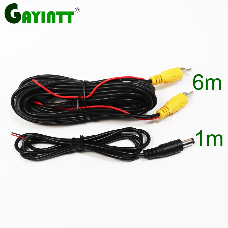 

RCA 6m Video Cable For Car Rear View Camera Universal 6 Meters Wire For Connecting Reverse Camera With Car Multimedia Monitor