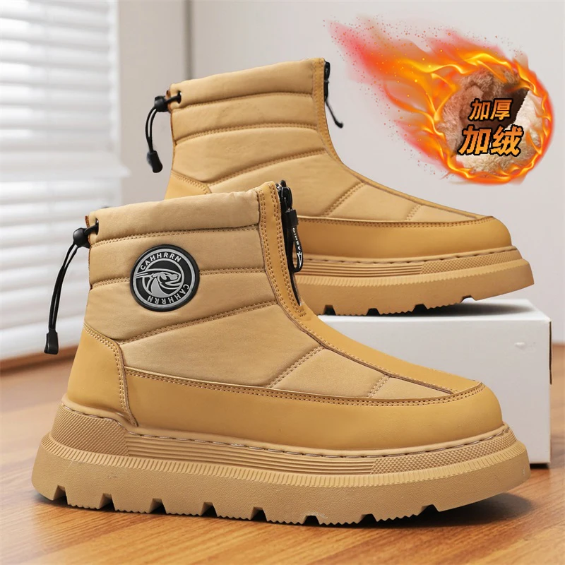 

Shoes for Men Cotton-padded Shoes Casual Sneaker Male Sneakers Wear-resistant All-match High Boots High-top Non-Slip Fashion New