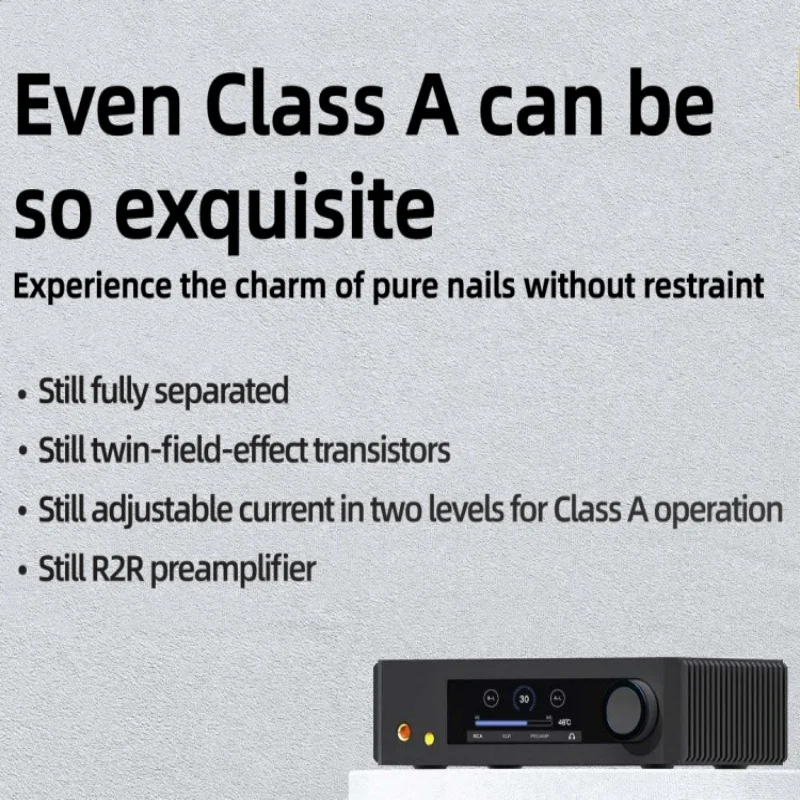 

Полнодисcretный усилитель для наушников N7 класса A, R2R предусилитель класса A, HIFI, полностью симметричный, 6.5 Вт при 32 Ом, с дисплеем