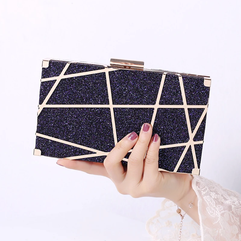 

Black Cutout Evening Clutch Luxury Designer Wedding Party Bag Crossbody Shoulder Handbags Small Cosmetic Wallet Phone Purses
