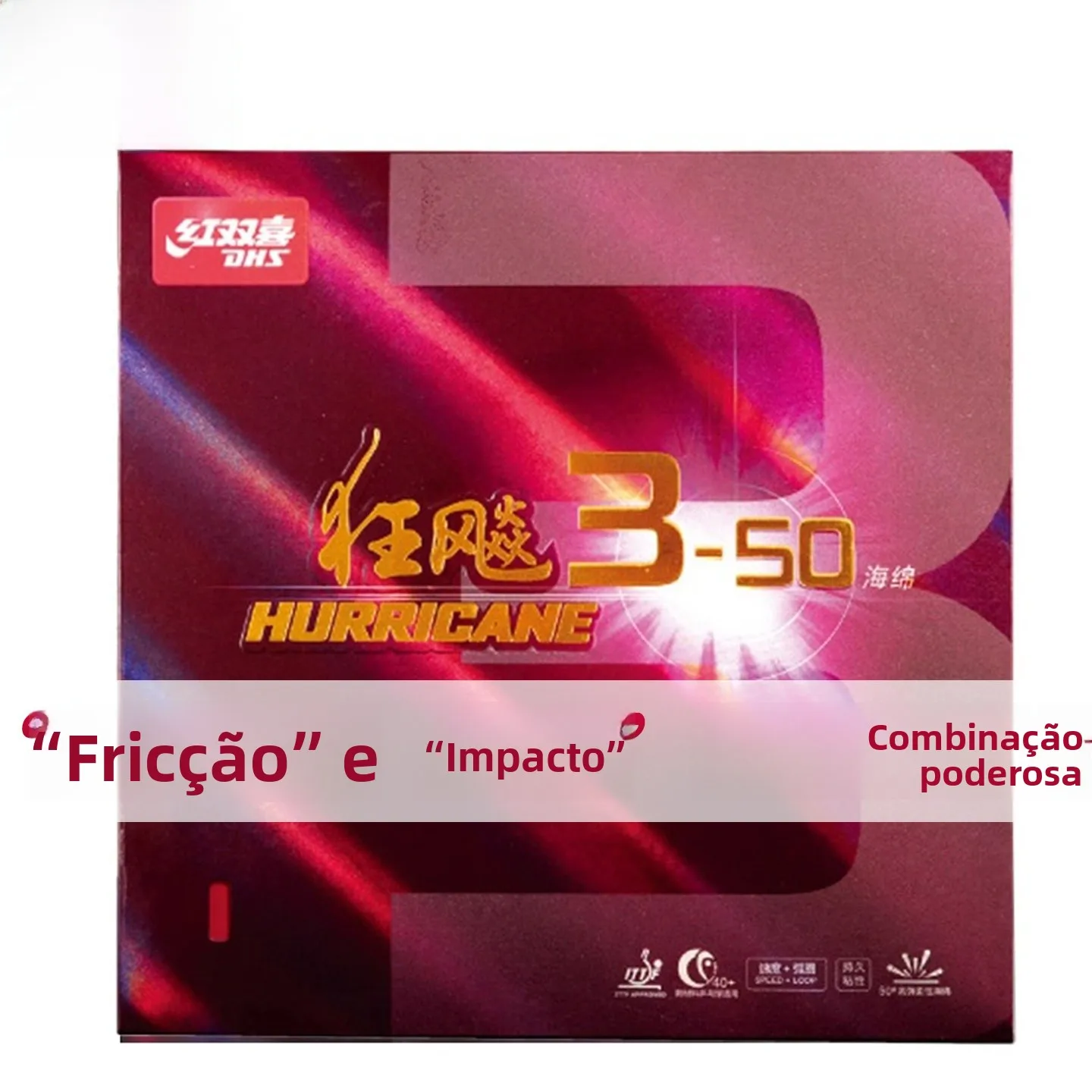 gomma-per-racchetta-da-ping-pong-offensive-type-red-double-happiness-hurricane-350-adesiva-per-backhand-controattacco-spugna-spessa