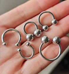 2mm Bar Stainless Steel Barbell Horseshoe Ring Eyebrow Curved Tragus Ear Piercing PA Rings Nipple Rings Bar Lips Body Jewelry