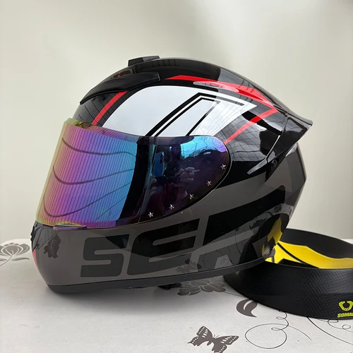 Imagen 2 del producto Casco de motocicleta de cara completa para hombres y mujeres DOT seguridad de invierno antiniebla impermeable Casco de moto Casco Motocross
