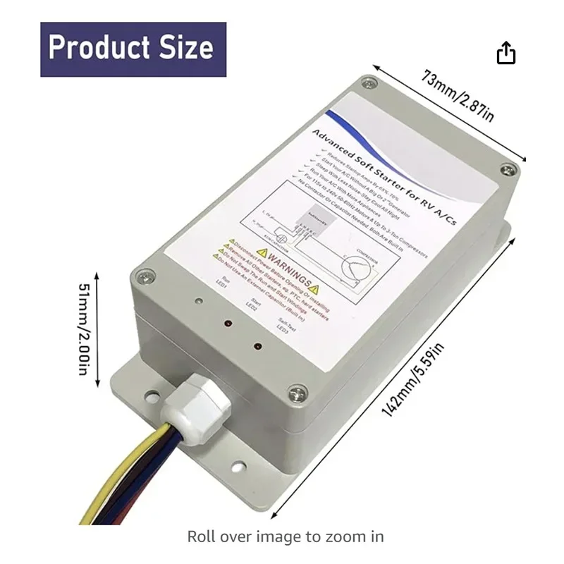 

SSRV3TDC Комплект плавного пуска для кондиционера RV SoftStarter для стартера