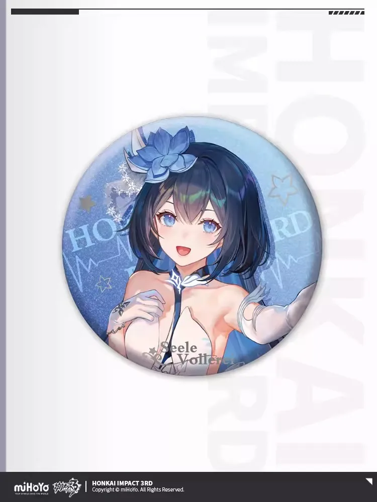 [Genuine] Game Honkai Impact 3RD FOREST CAPRICCIO 58MM Tinplate Badge Ver Seele Kiana Anime Cosplay Brooch Halloween Gift Kids