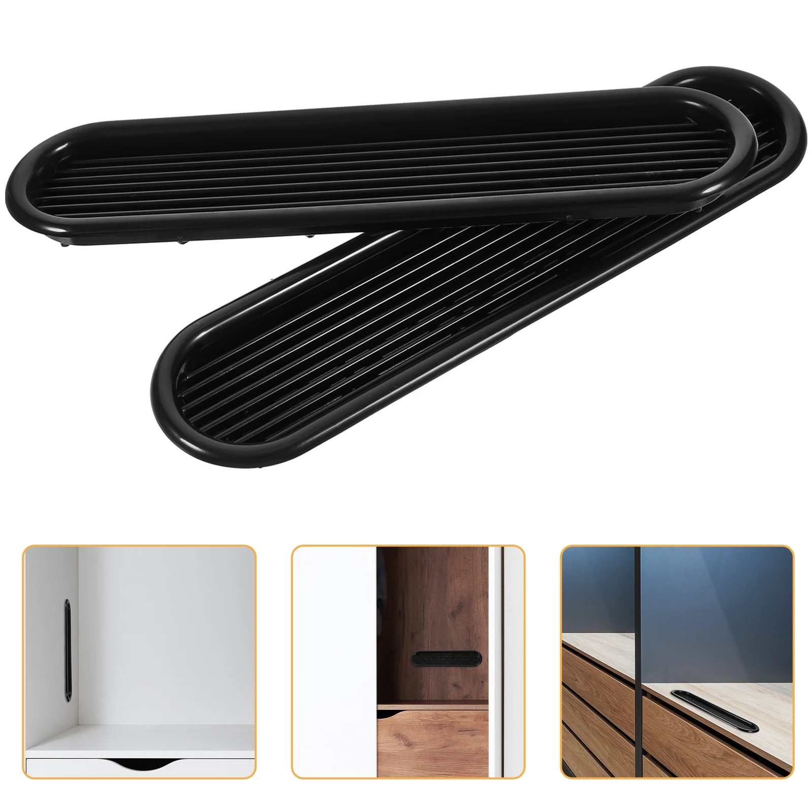

4pcs Black Plastic Cabinet Ventilation Grille Air Vent Covers For Floor Ceiling Wardrobe Shoe Closet niture Heat Exhaust