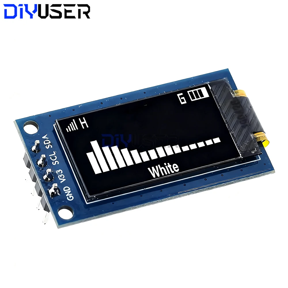 Écran OLED 0.96 pouces 64x128 SSD1107 SPI I2C, écran Vertical blanc pour Arduino Raspberry Pi ESP32
