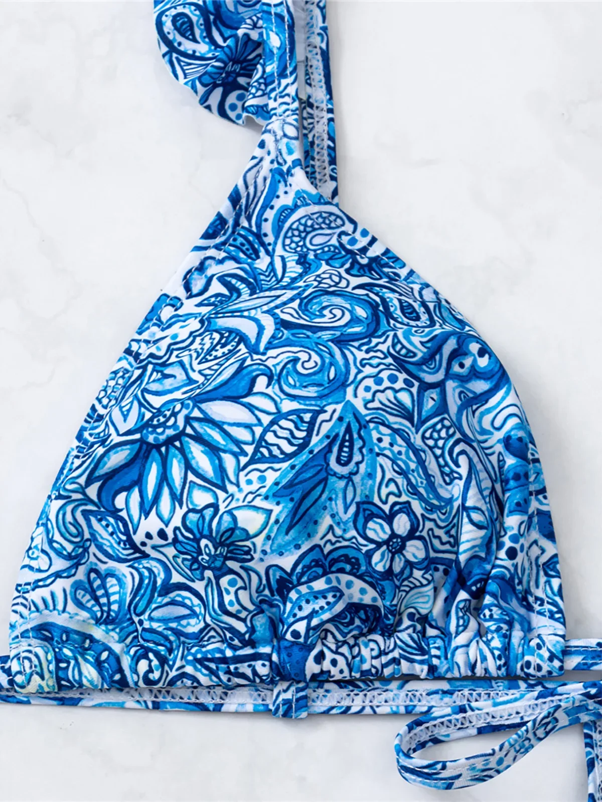 مطبوعة تكدرت مزركش عالية الساق قطع بيكيني النساء ملابس السباحة الإناث قطعتين مجموعة البكيني الاستحمام ثوب السباحة السباحة K5615