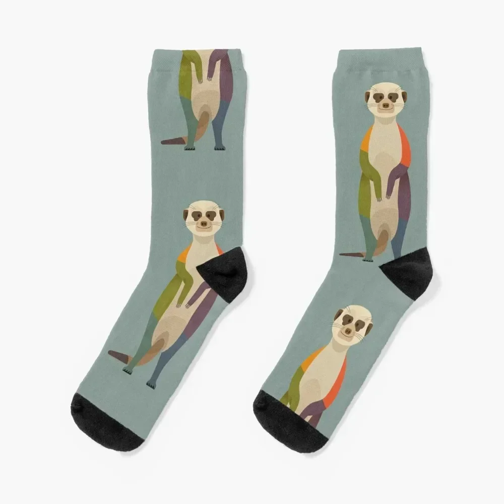 Hello Meerkats Socks Thermal man winter cotton heated new year Man Socks Women's