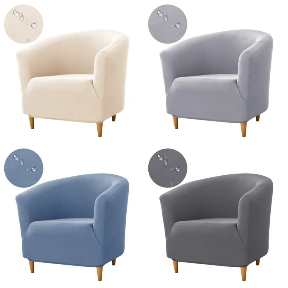 Milk Velvet Fabric Single Sofa Cover Waterproof Coating Single Seat Size Velvet Furniture Protector Dust Proof