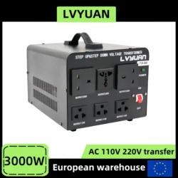 3000W Voltage Transformer AC 220 to 110 Voltage Converter EU/UK/US Sockets 변압기  transformador Home Power Supply