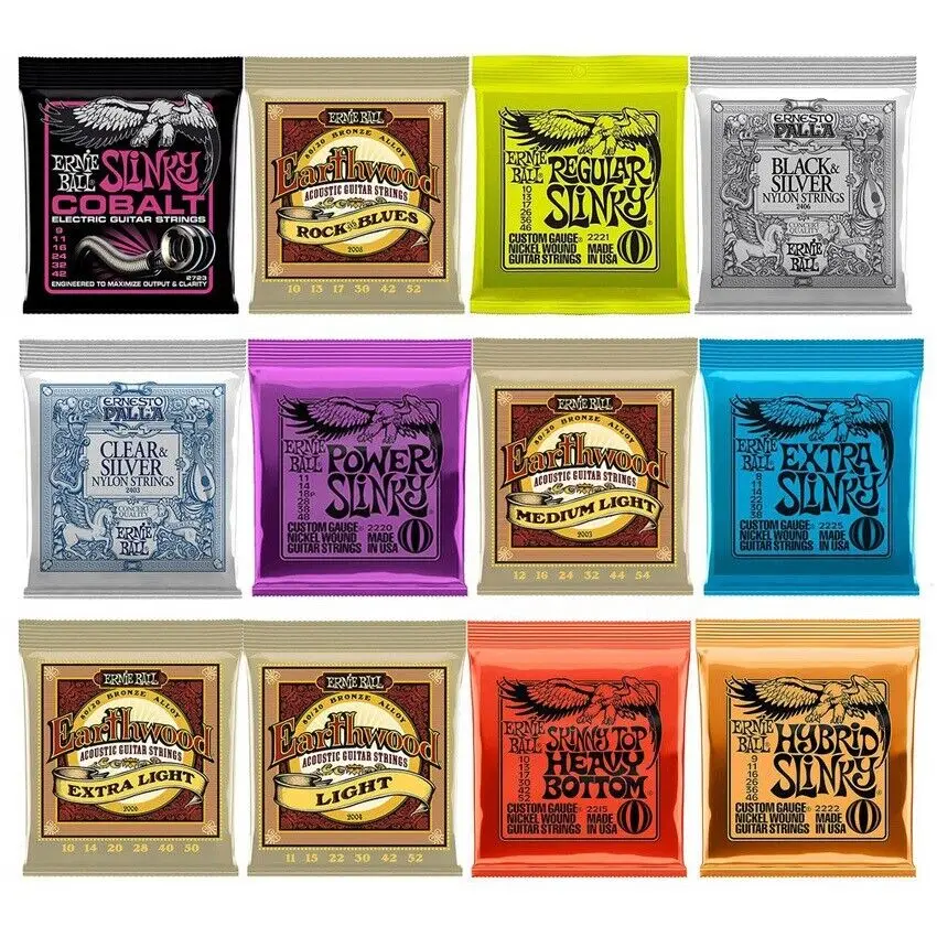 Regular Cobalt Ernie Ball Electric/Acoustic/Classical Nylon Guitar Strings Play Real Heavy Rock Nickel Rope For Accessories