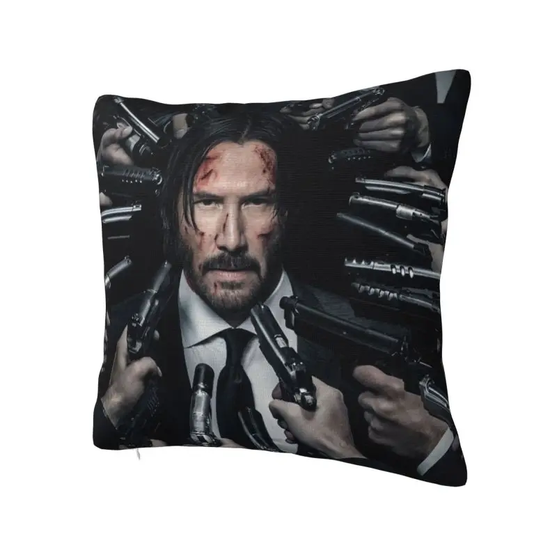 John Wick Luxury Throw Pillow Cover Decoracion Salon Case Keanu Reeves Movie Chair Cushion